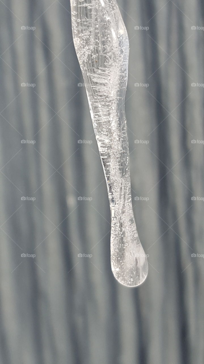 close up of an icicle