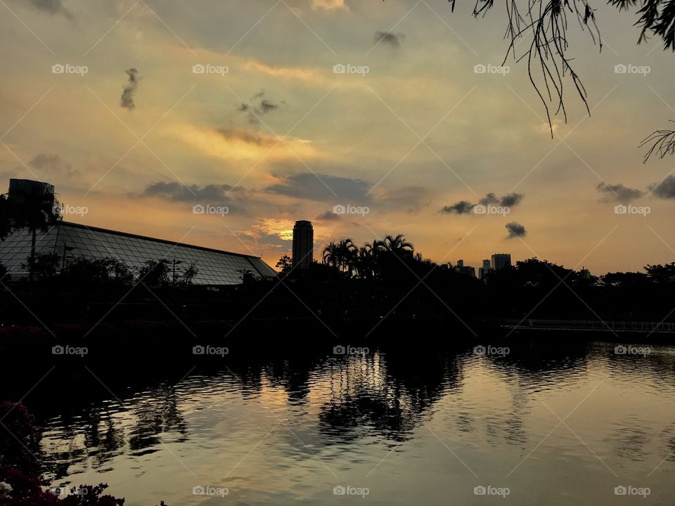 When sun set in Bangkok