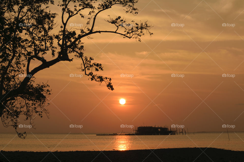Sunset view from the beach