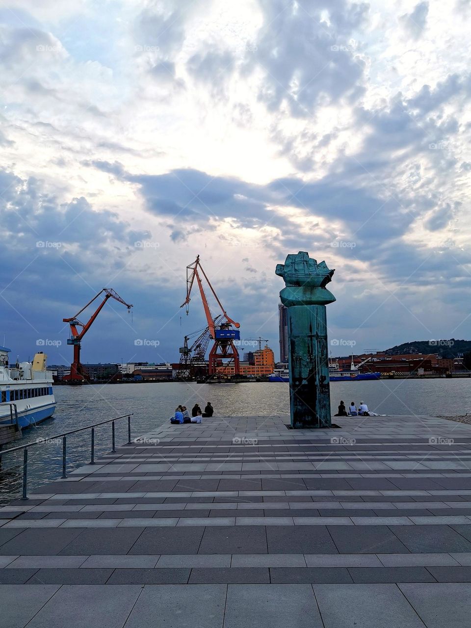 Summer evening at the pier