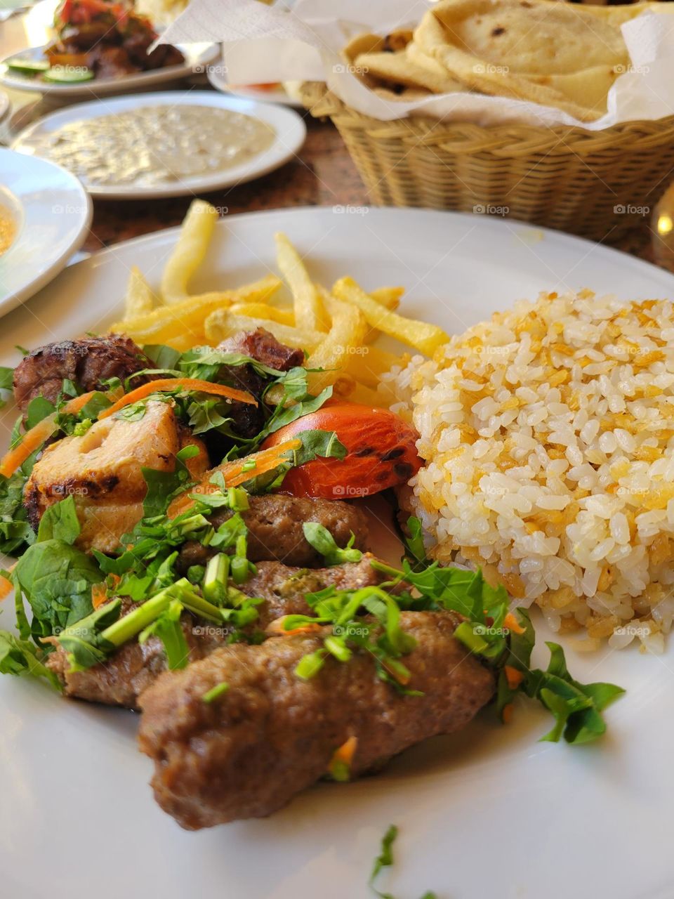 Egyptian lunch at Luxor Egypt