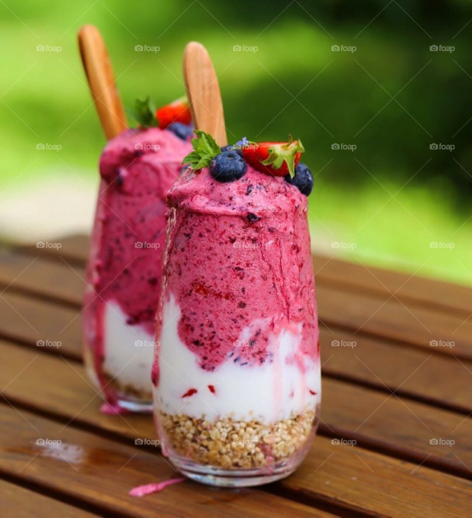 Smoothie with ice crema