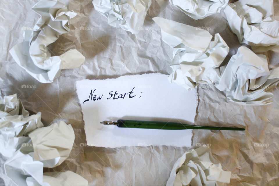 Crumpled paper, new start 1