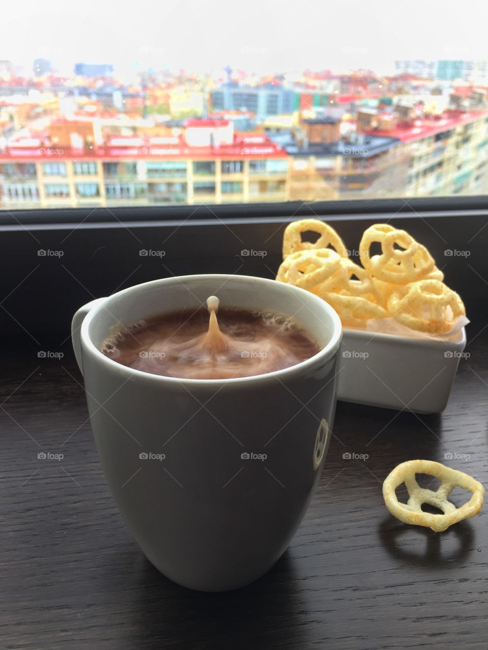 Freshly tea near the window