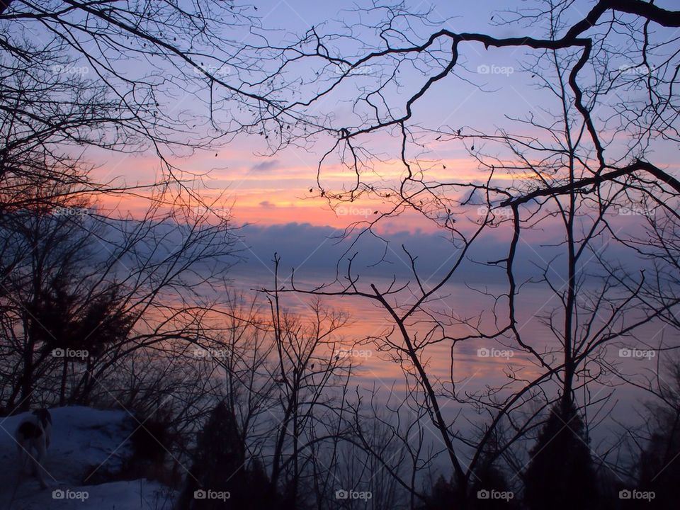 Winter Sunrise on Lake Michigan.....