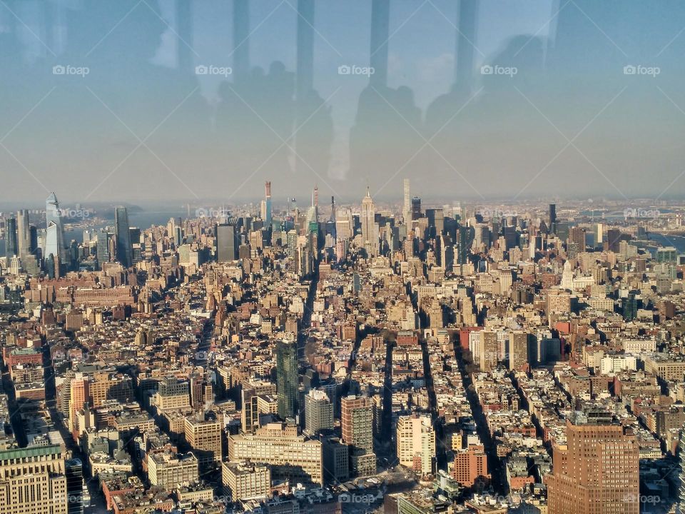 The New York City from the One World Observatory.