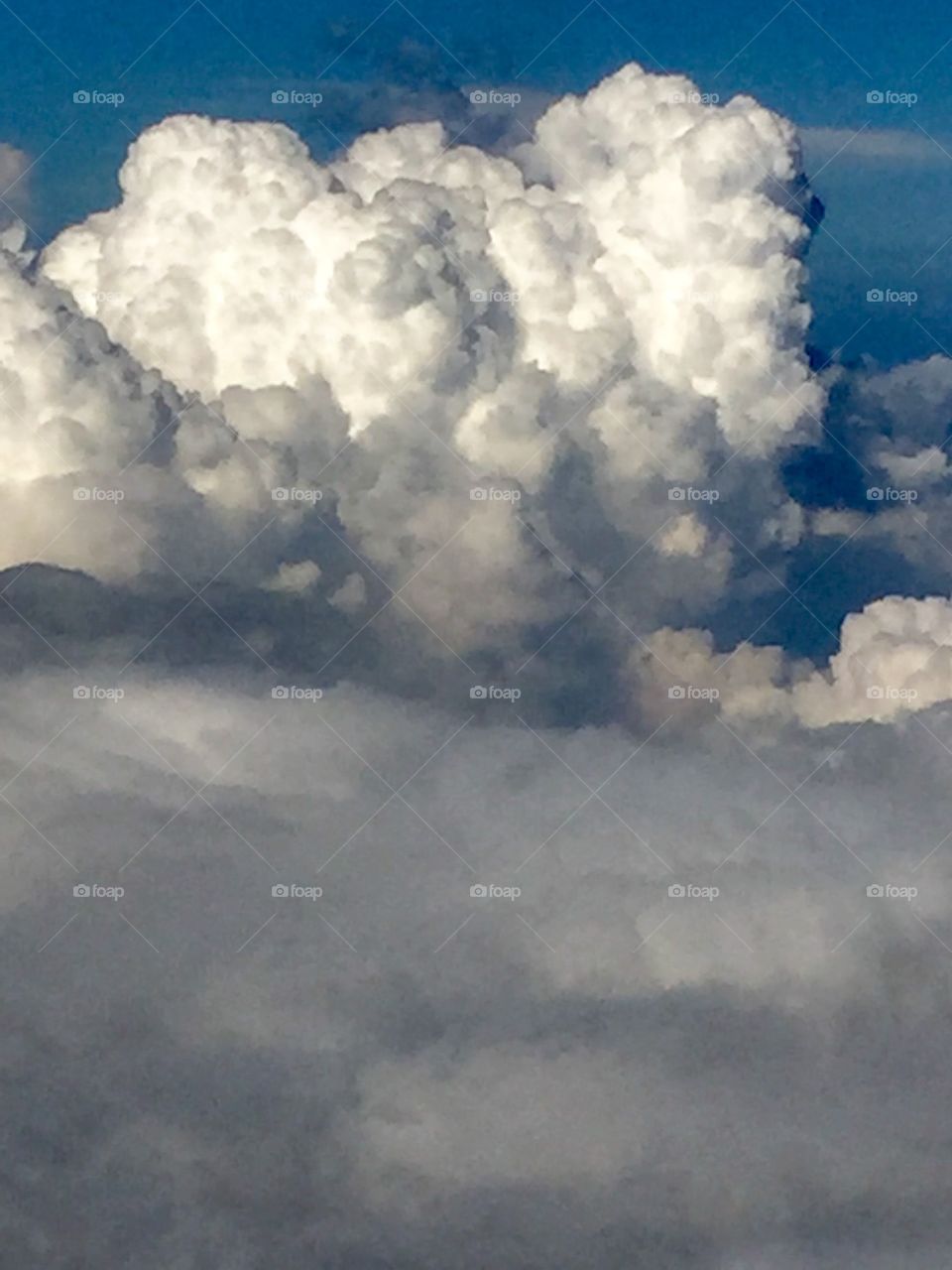 Clouds from plane window