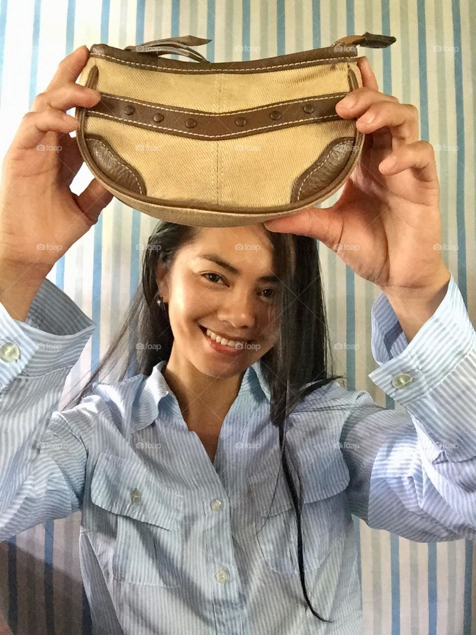 Light hearted portraits with products 