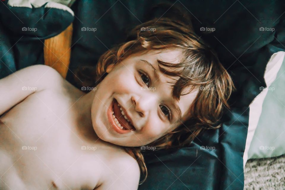Little boy laughing 