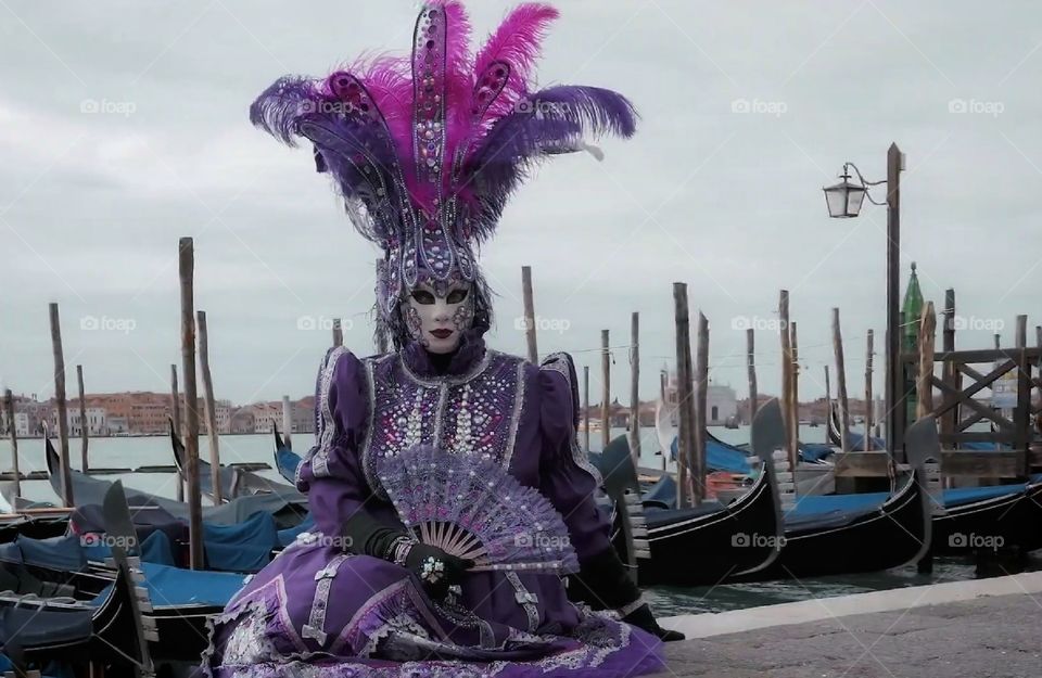 Carnevale di Venezia. Maschere in posa.