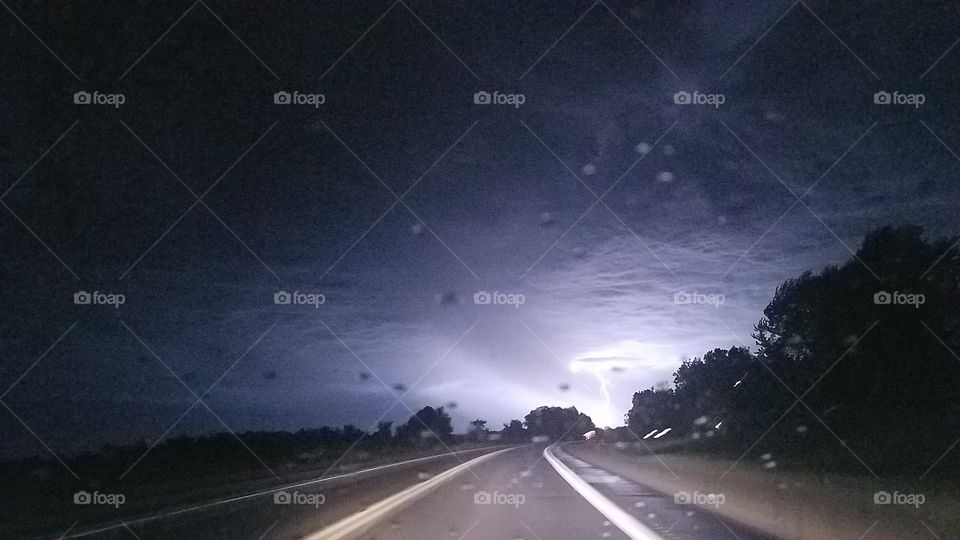 Early morning lightning