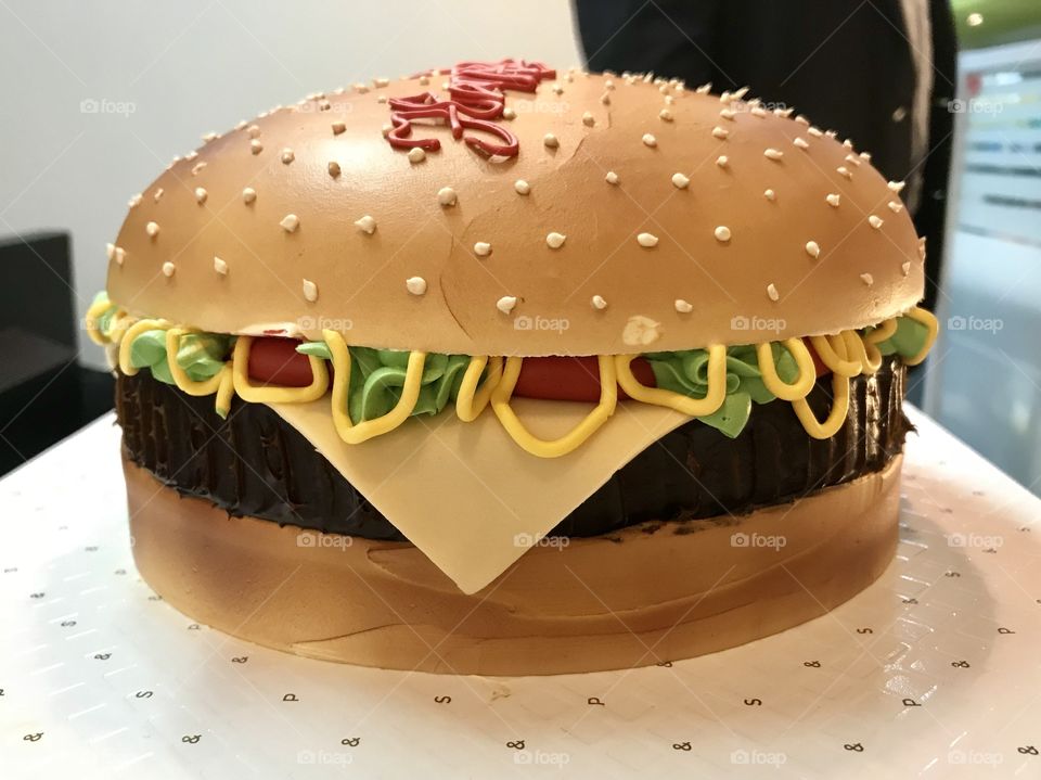 Birthday Burger Cake
