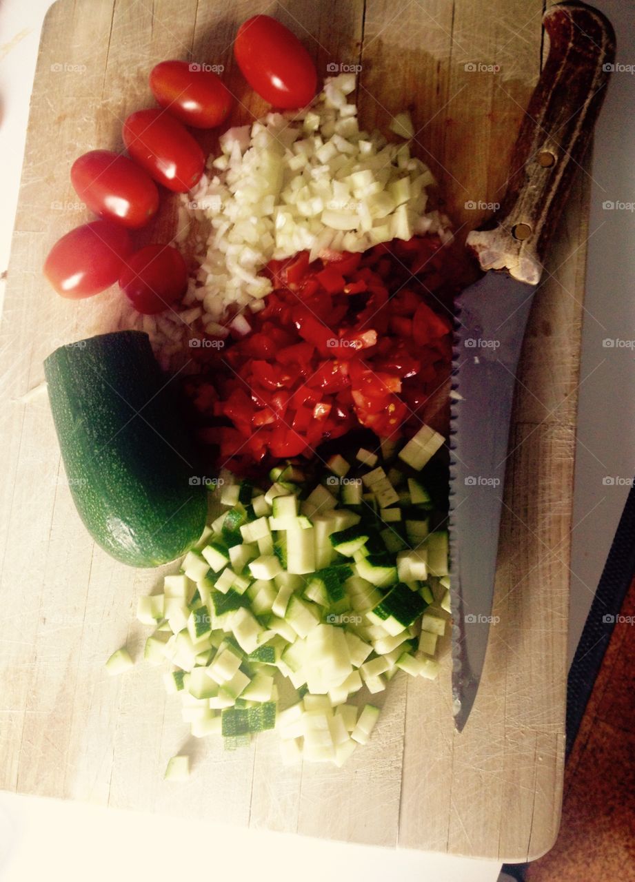 Healthy food. My man making some healthy food after long workinday.