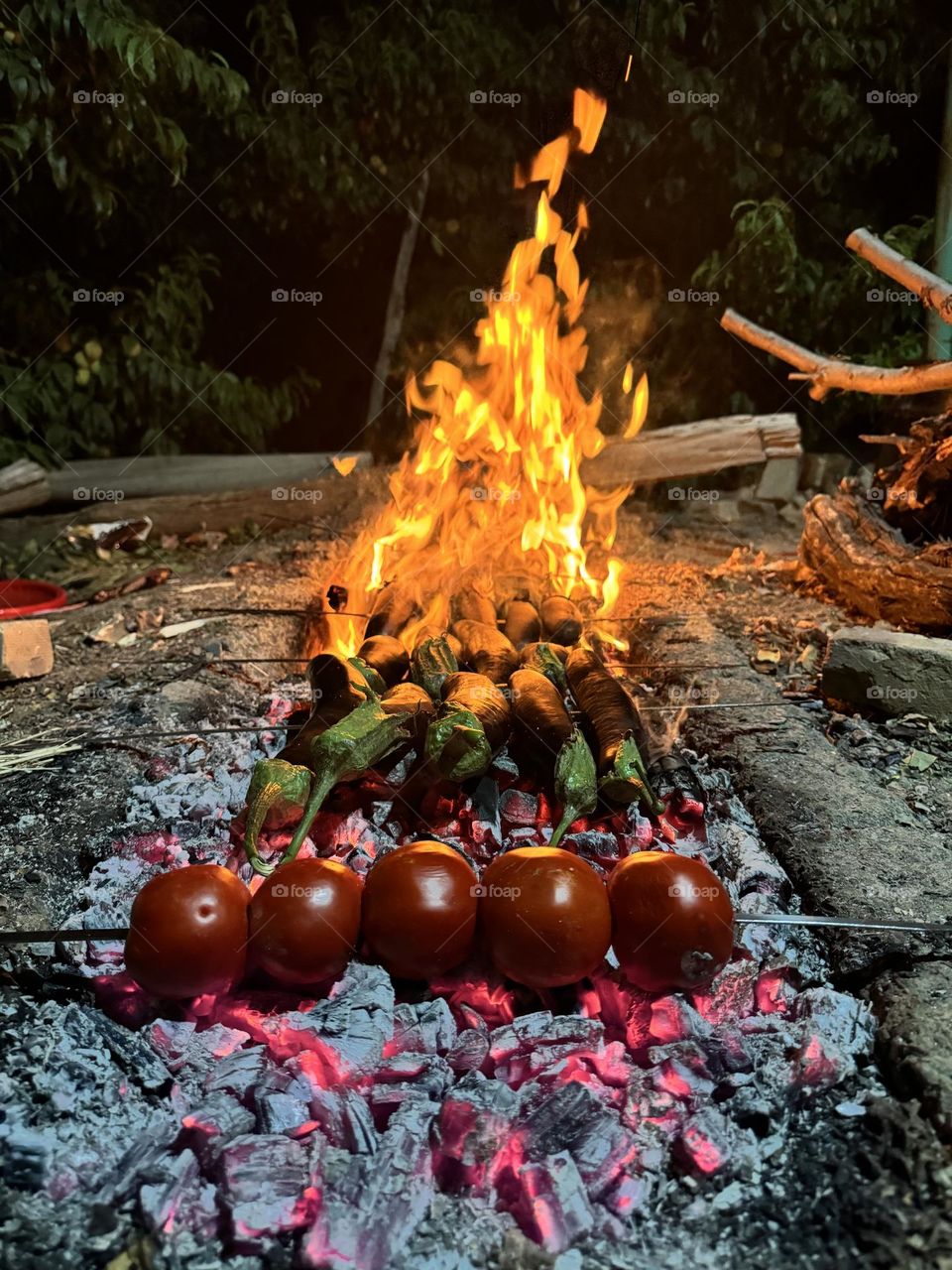 Summer and eggplant barbecue