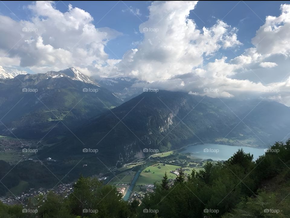 high view of great mountain