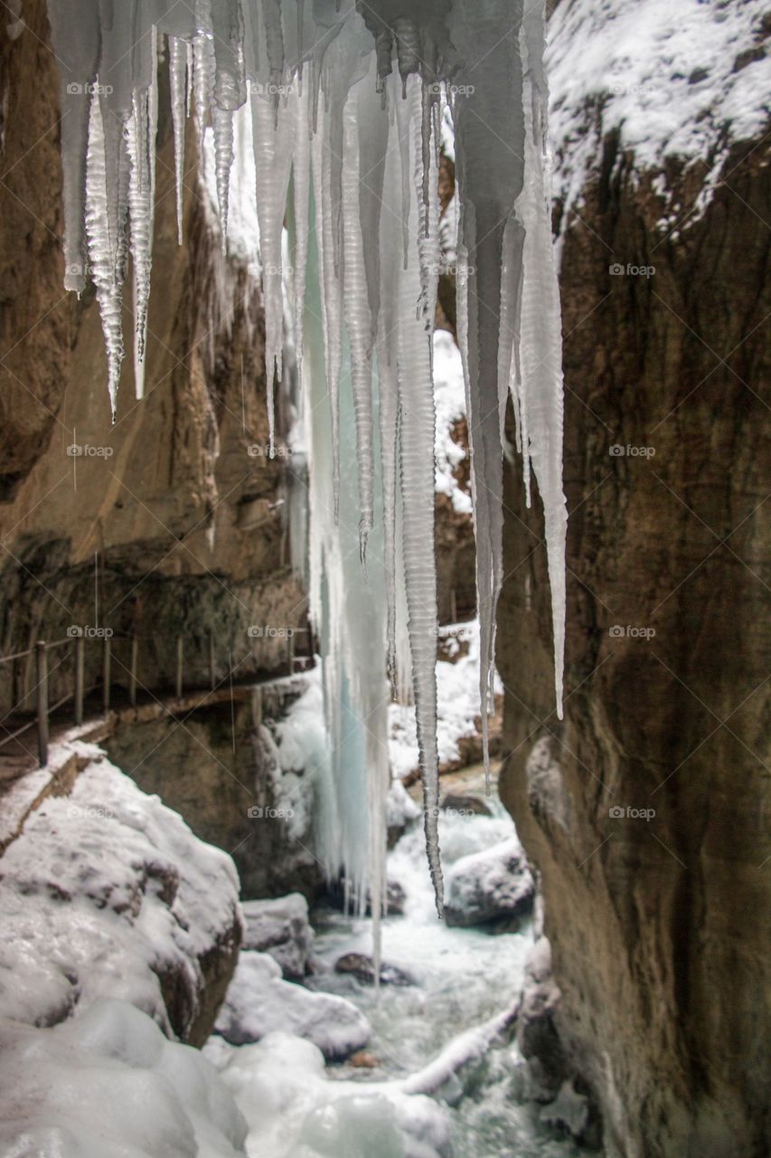 Frozen waterfalls in Germany 