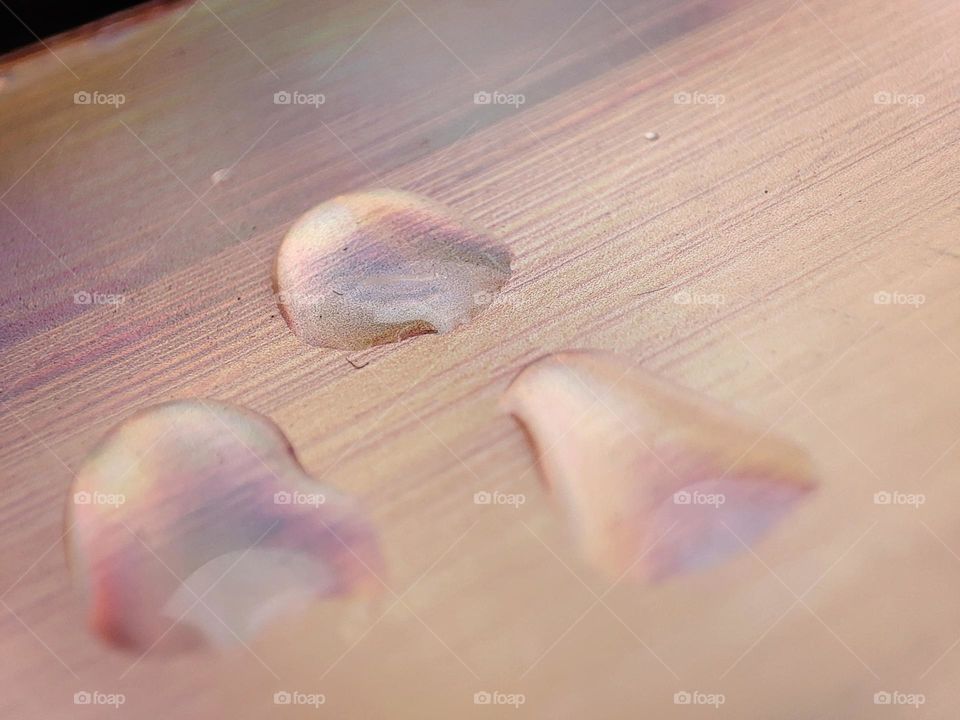 Droplets on a colourful background