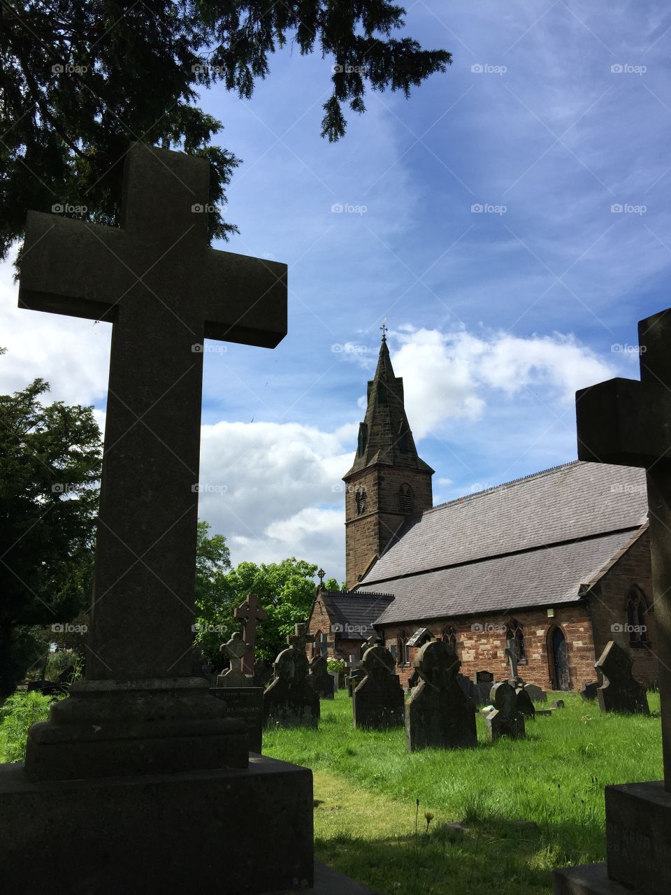 Cemetery, Religion, Grave, Church, Cross