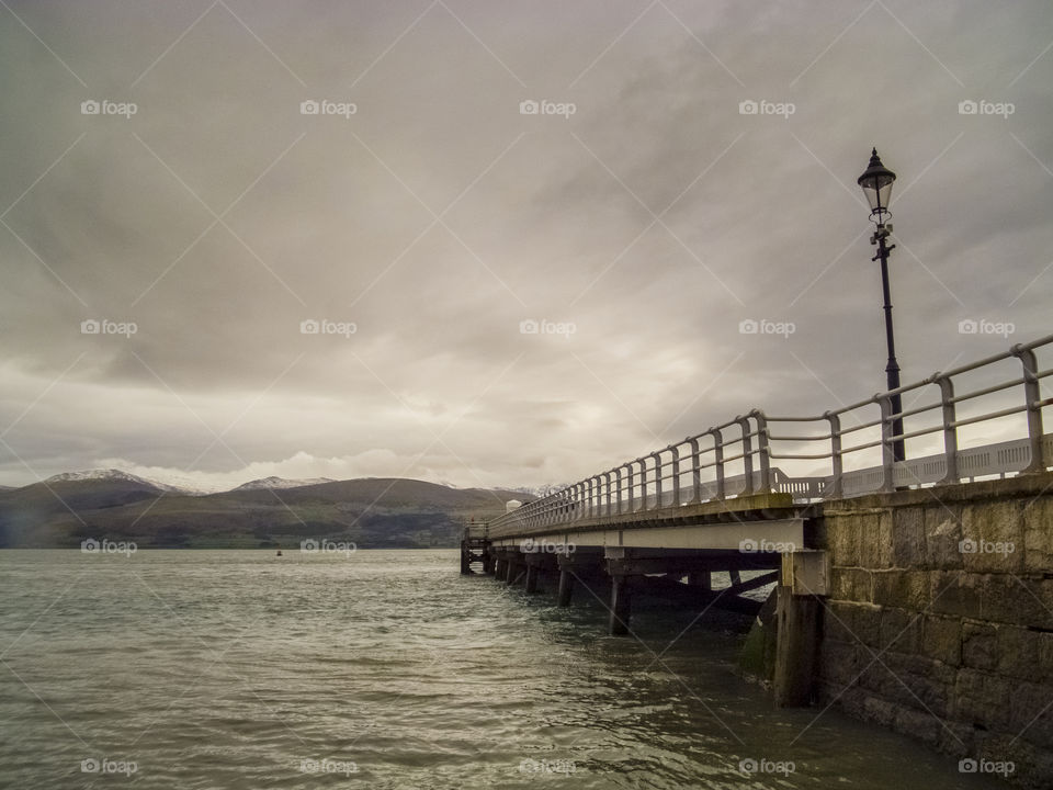stormy pier