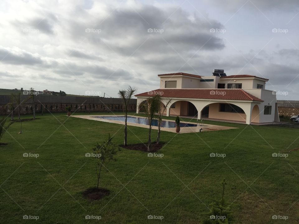 Morocco Moroccan villa green pool garden 