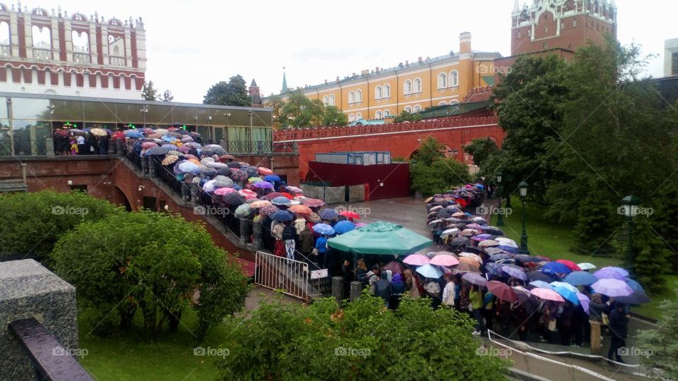 Rainy Day at Kremlin, Moscow