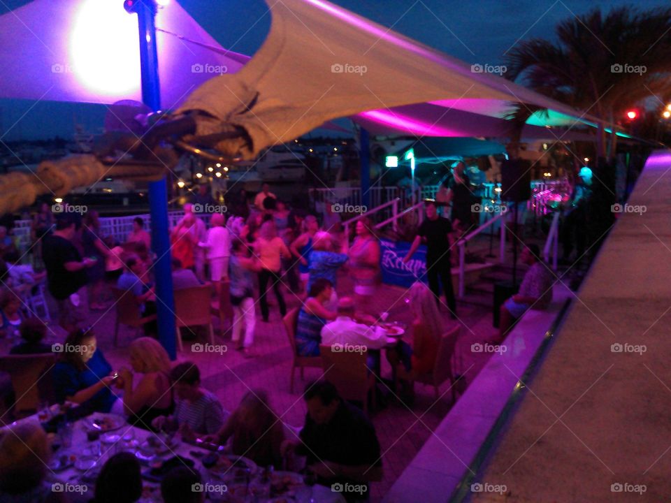 Night out. Enjoying the night out at the Sailor's Return in Stuart, FL.