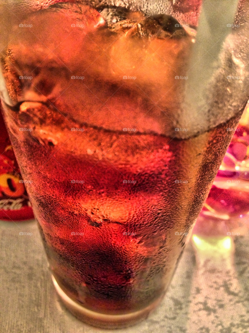 A glass of coke