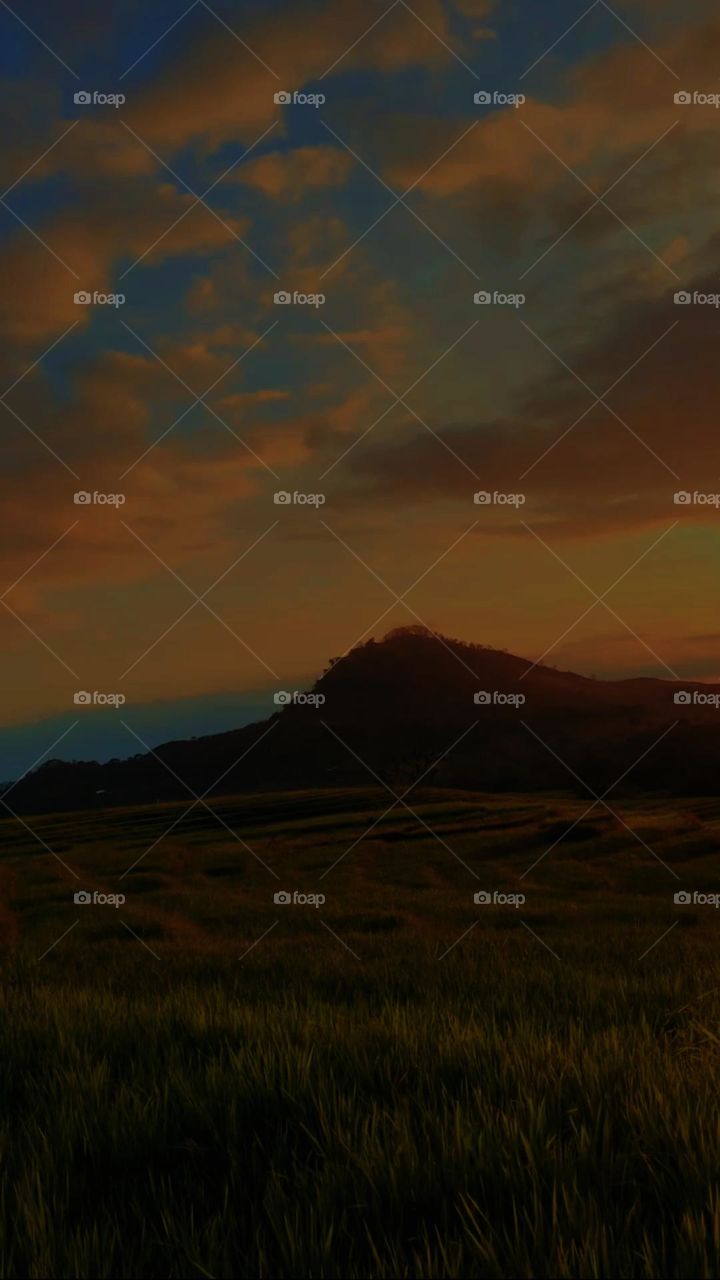 Sunset view on the mounth