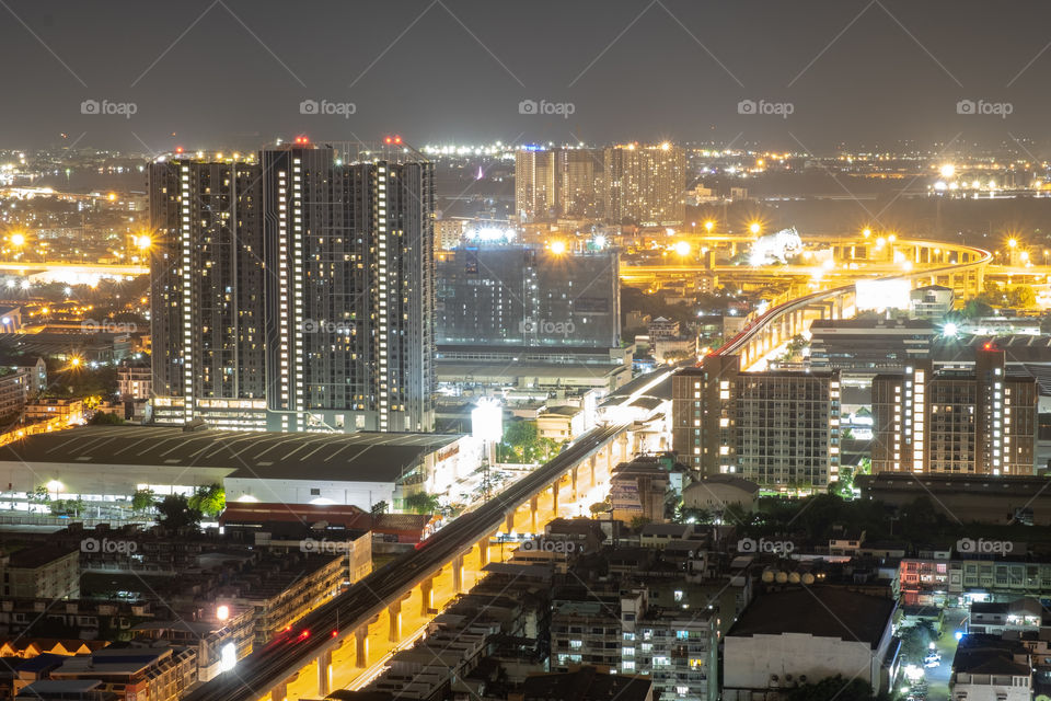 Light of traffic in Bangkok Thailand