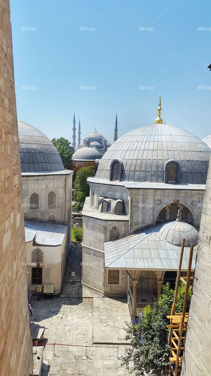 aya sofia dome. top view of aya sofia