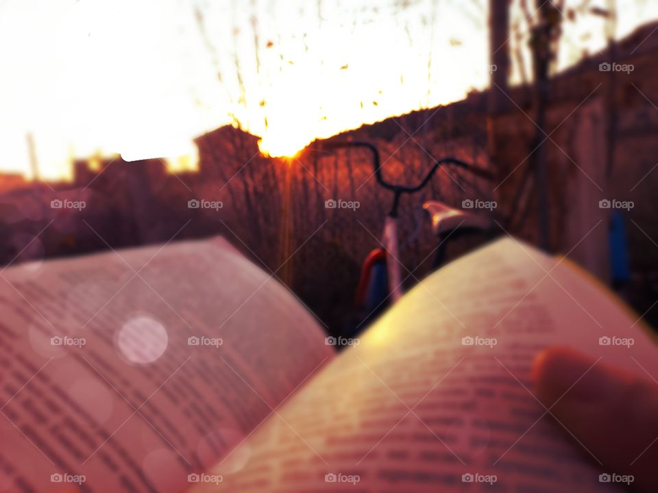 evening bike ride and reading your favorite book at sunset ...