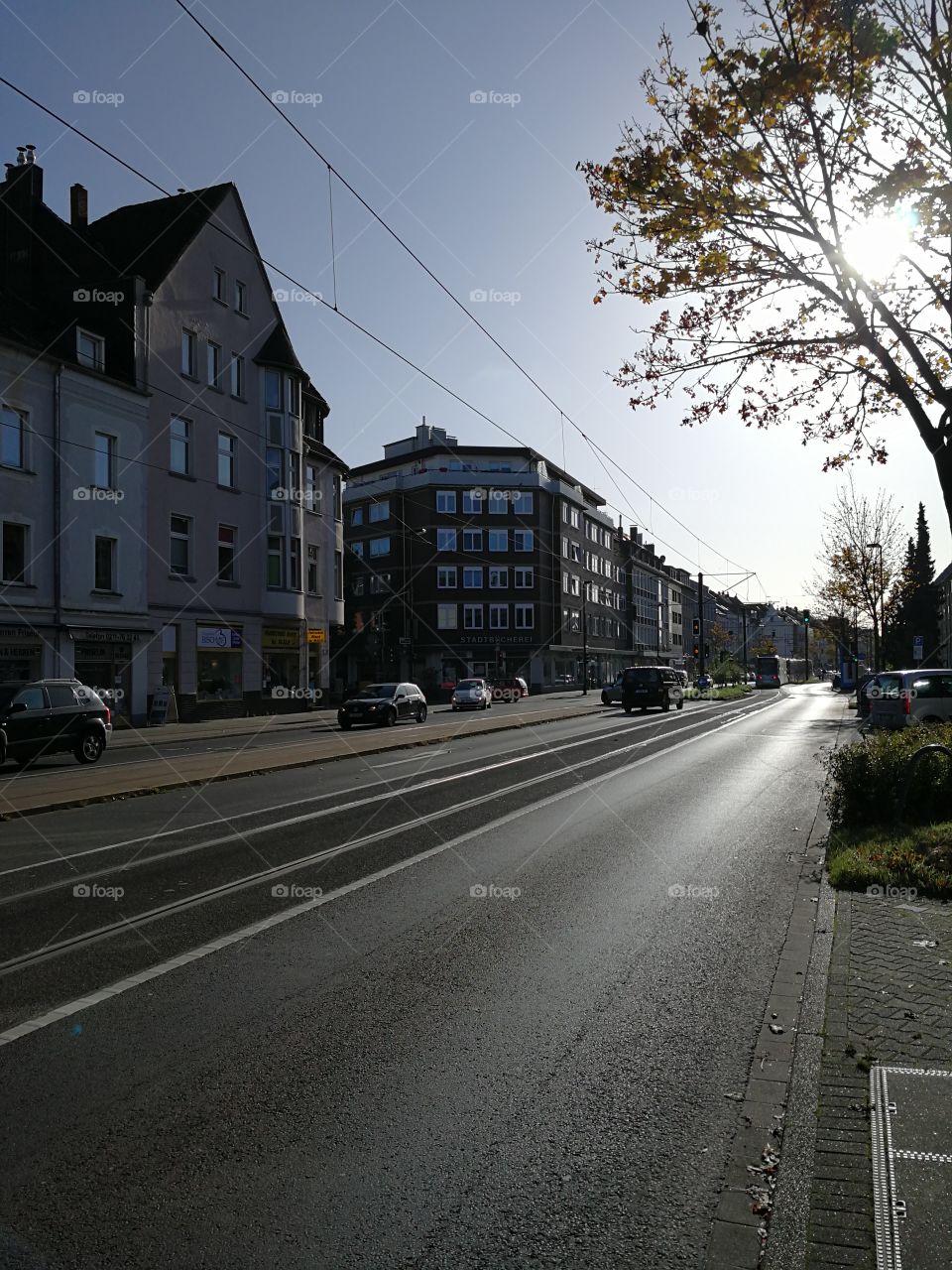 Strasse in Düsseldorf Deutschland