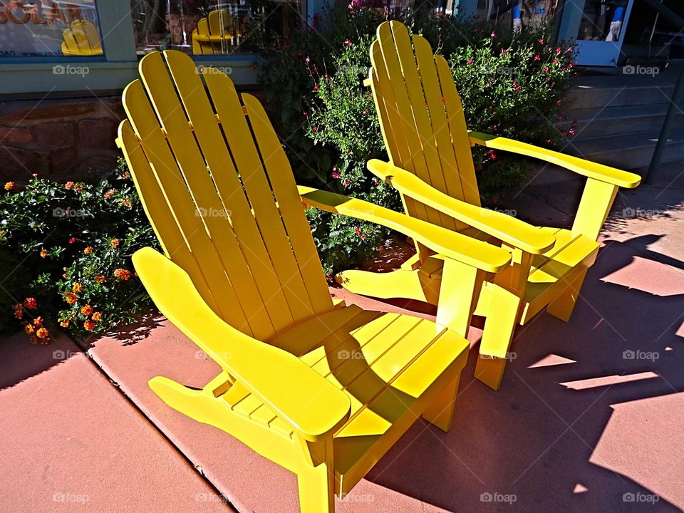 Yellow chairs.