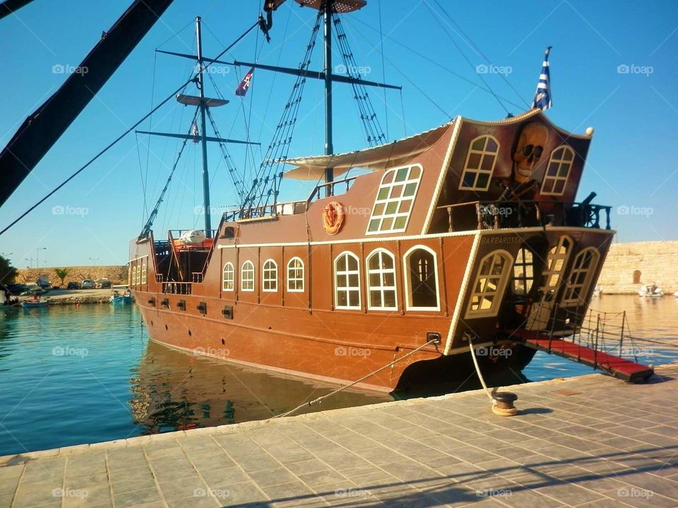 Old pirate ship, Kreta, Greece