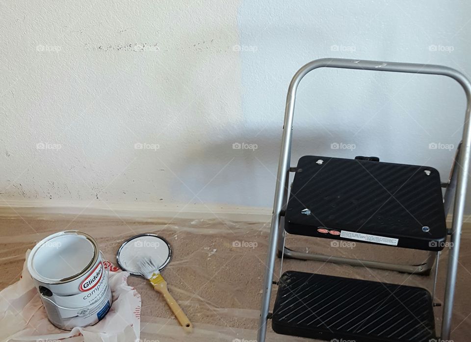 everything all set up to paint