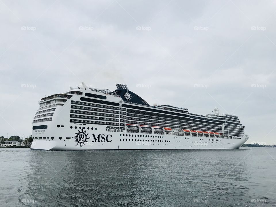 MSC cruise visiting Amsterdam.