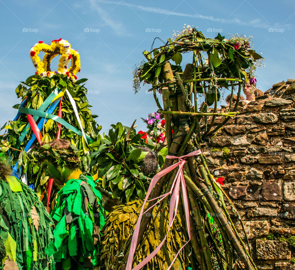 “The Jack” and other decorations at Hastings Traditional Jack in the Green, U.K. 2008