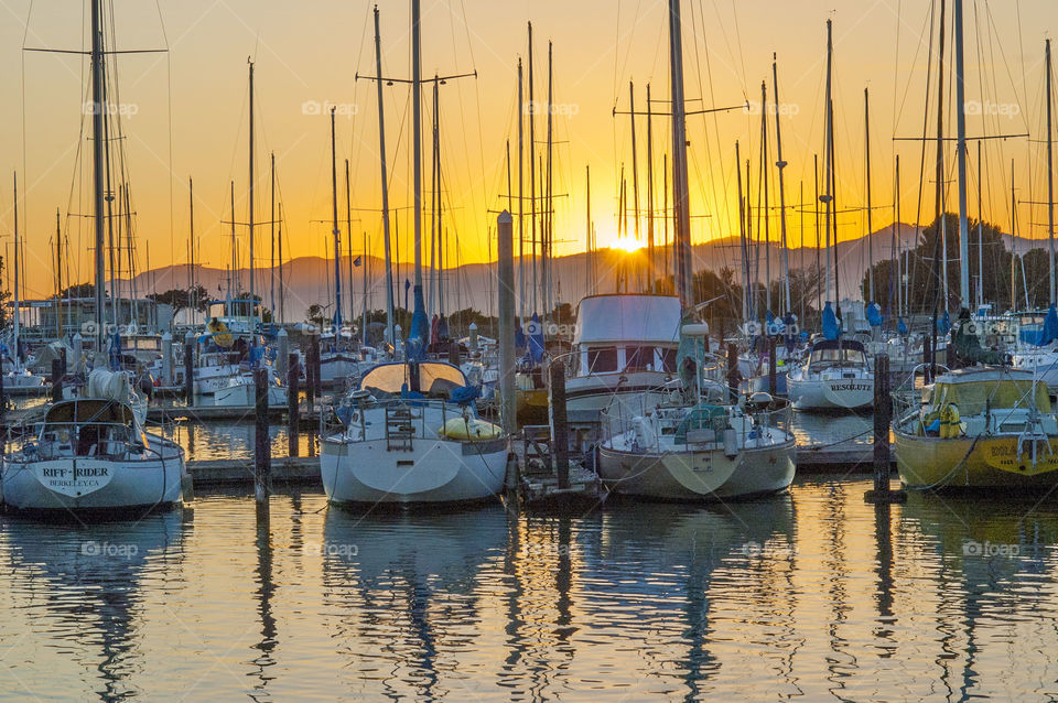 Sunset in the Berkeley Marina