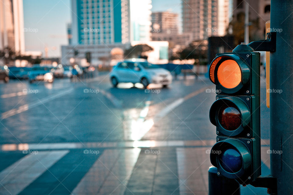 Red traffic signal