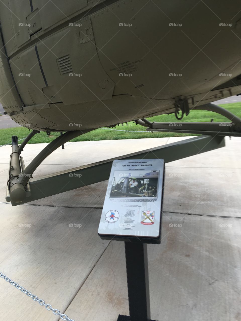 This is a small plaque describing the helicopter that I took pictures of at the Amarillo veteran memorial 