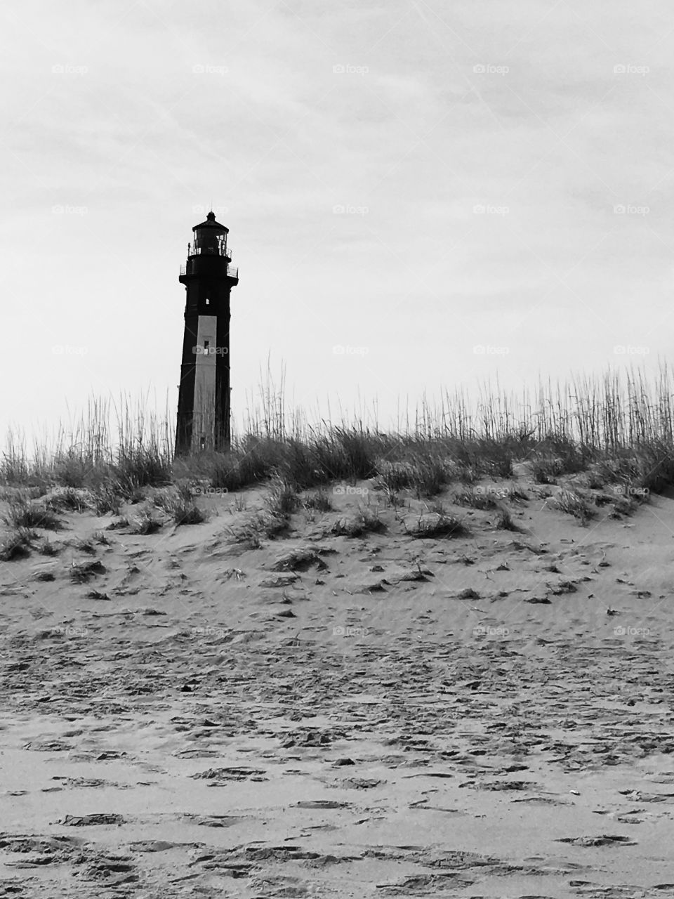 Black and white lighthouse 