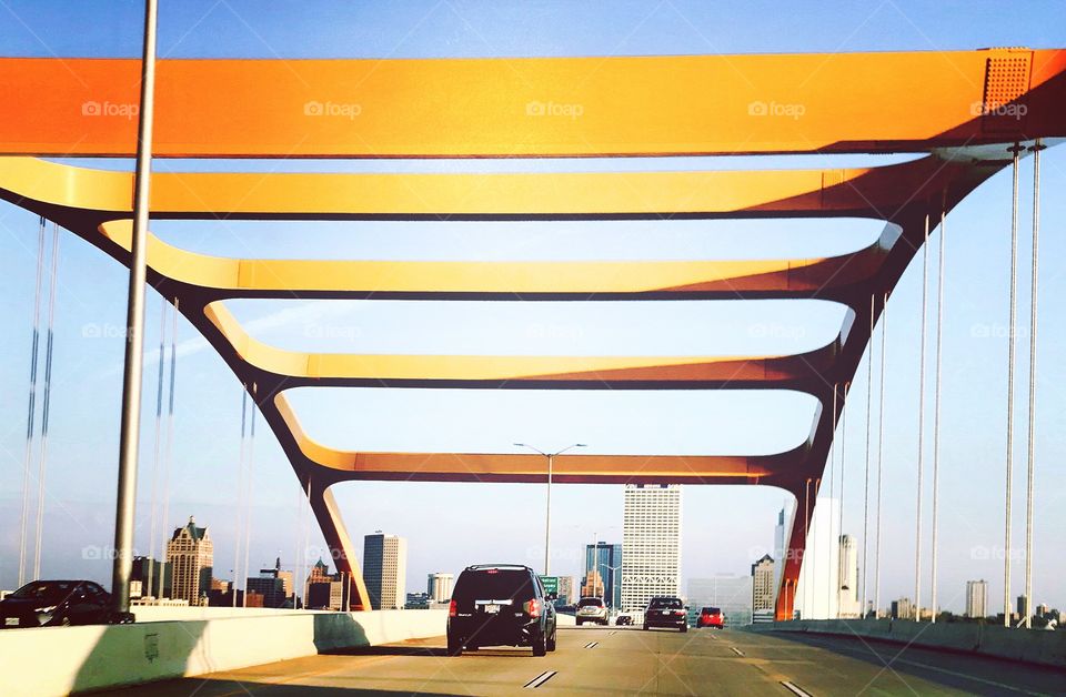 Going under the Hoan Bridge 