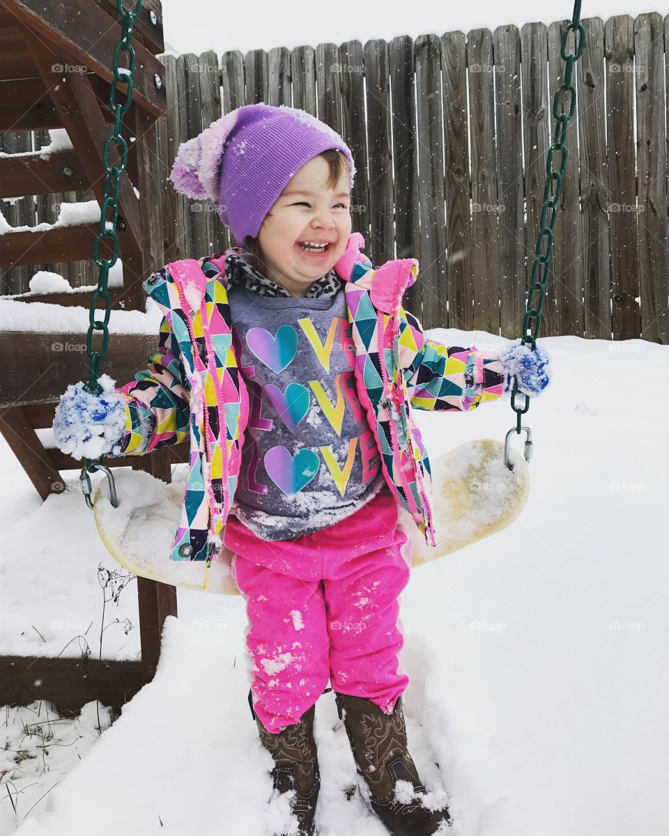 Happiness in the snow 