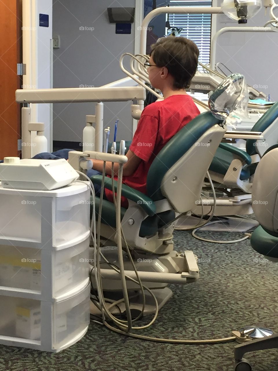 Boy at the dentist