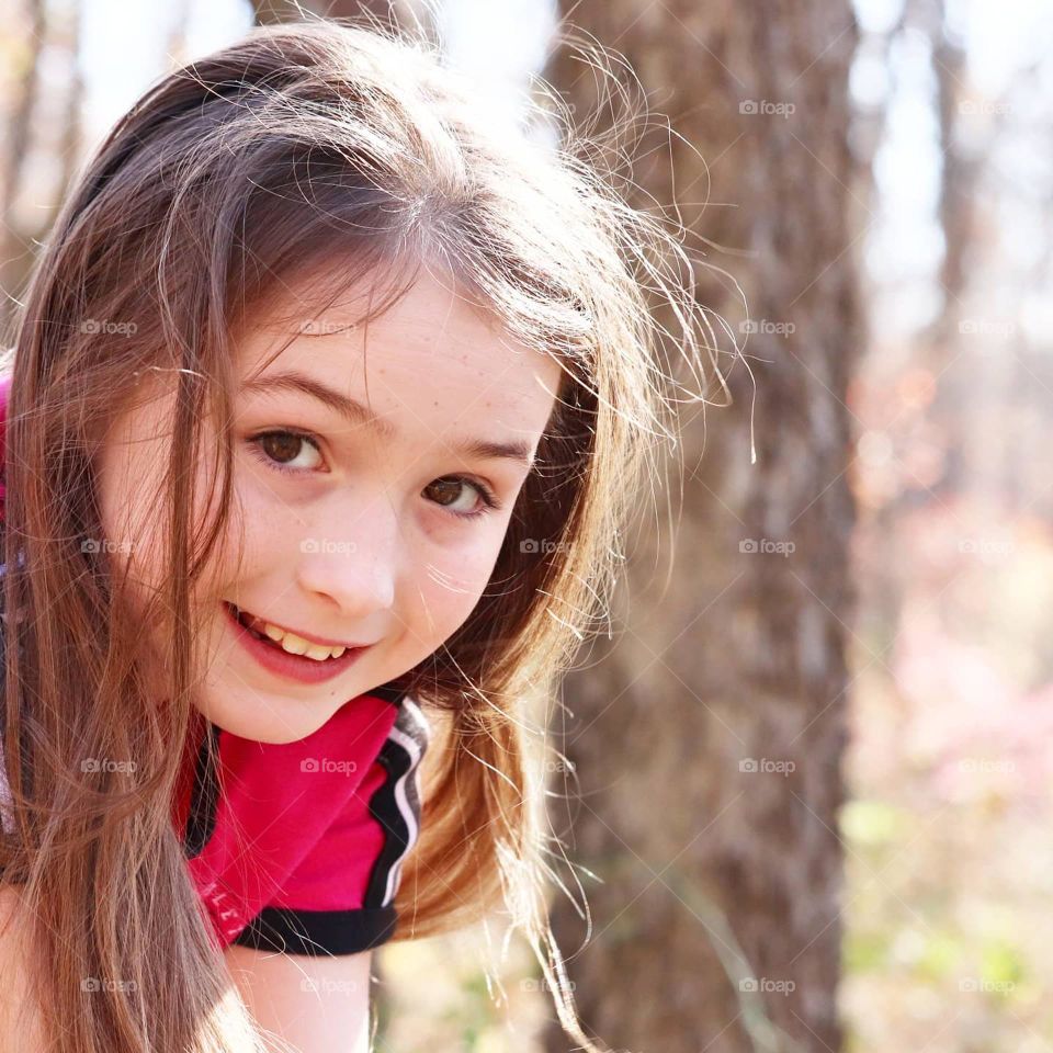 girl on a nature trail