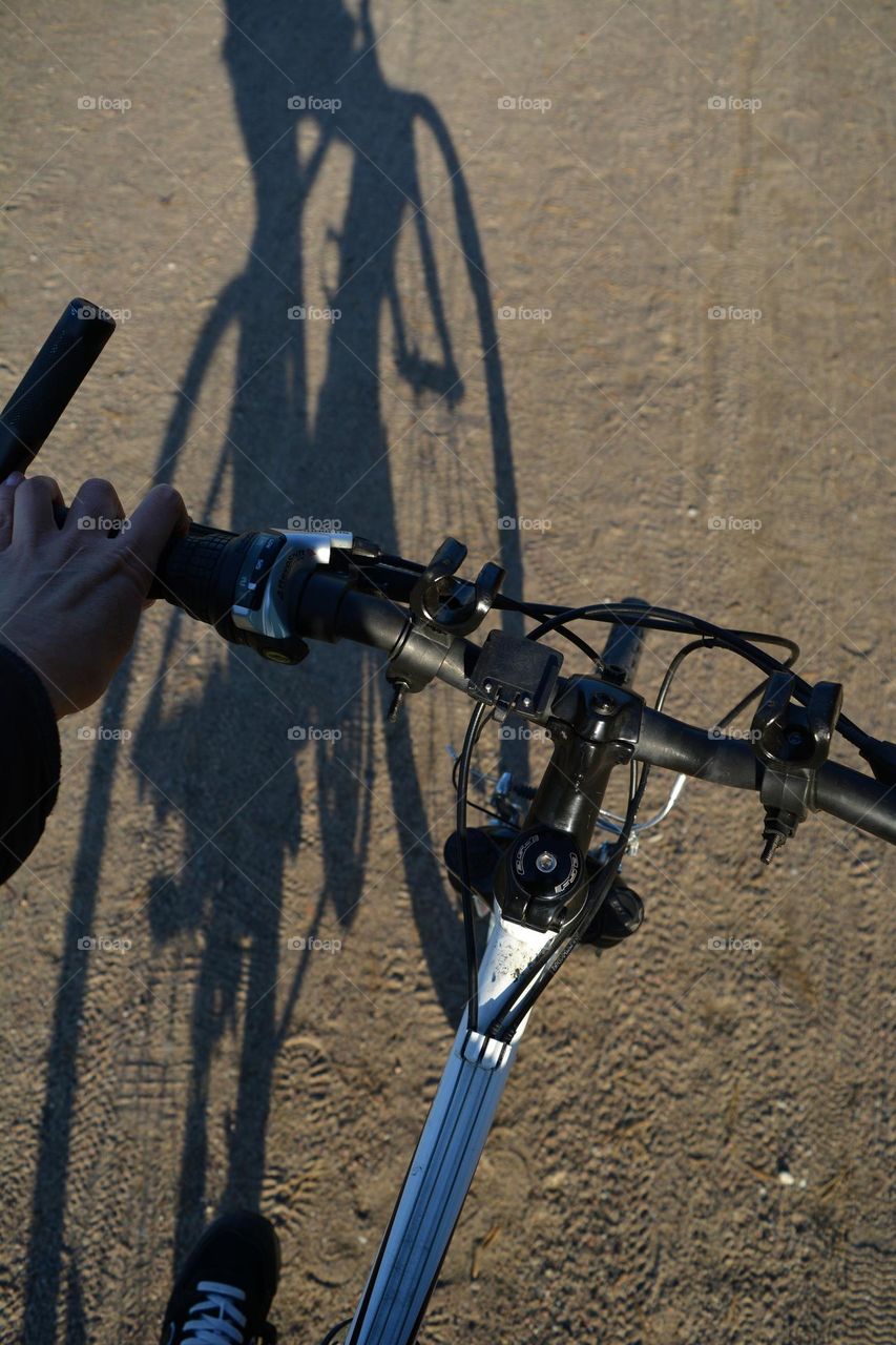 riding bike, lifestyle, sunlight and shadow