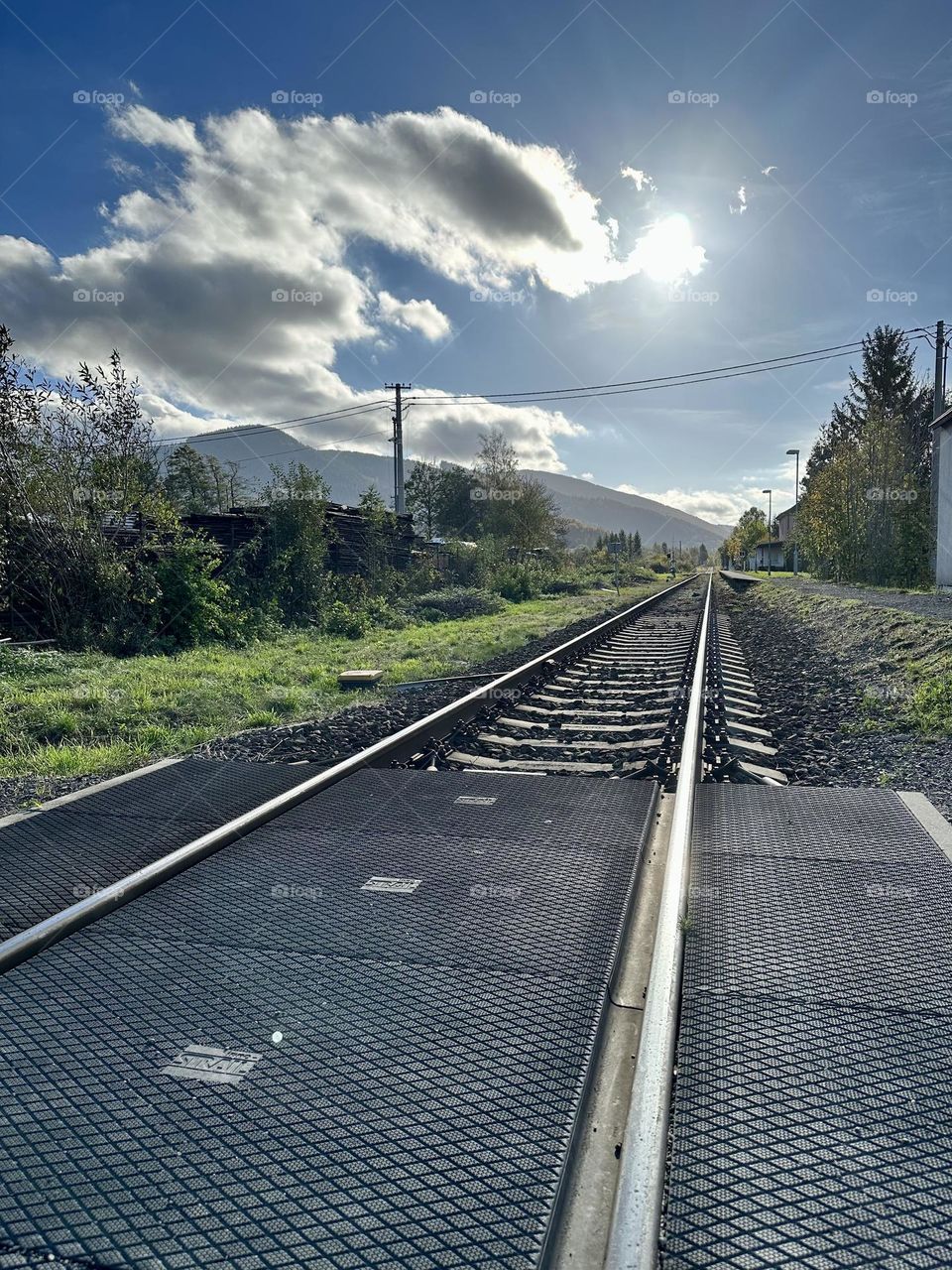Railway heading to the mountains 