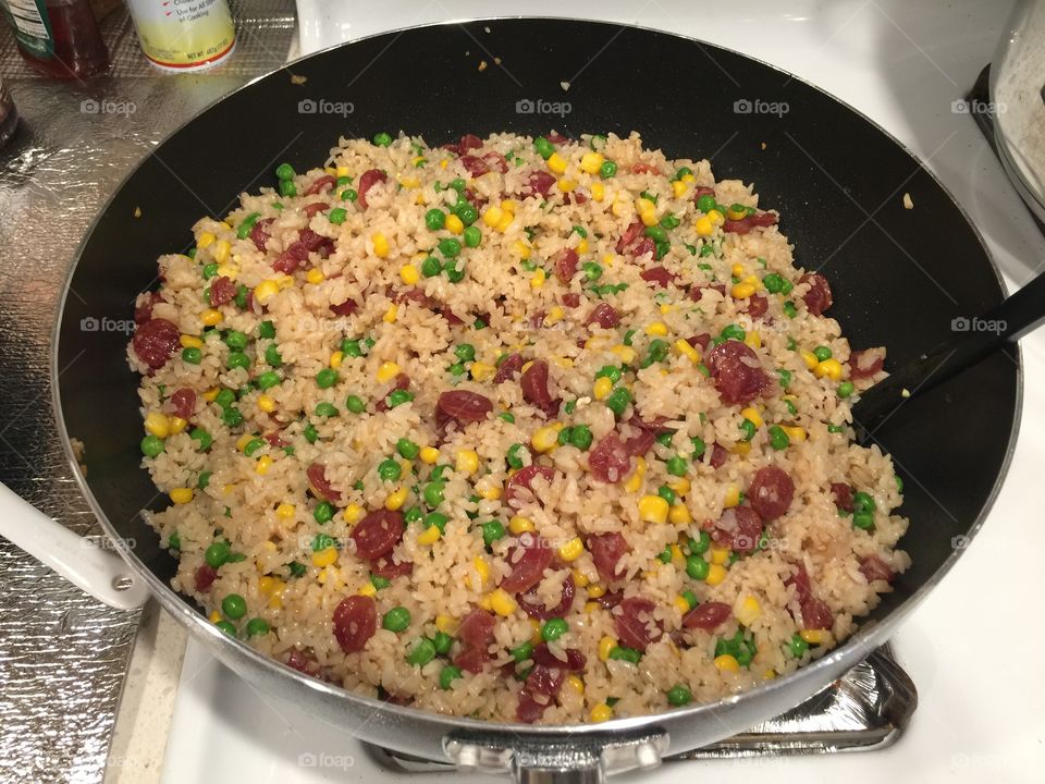 Yummy fried rice was cooked by myself