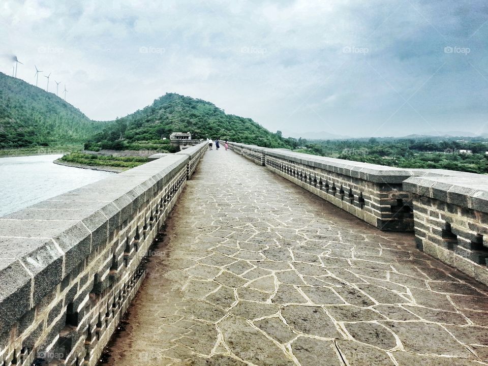bridge. water dam
