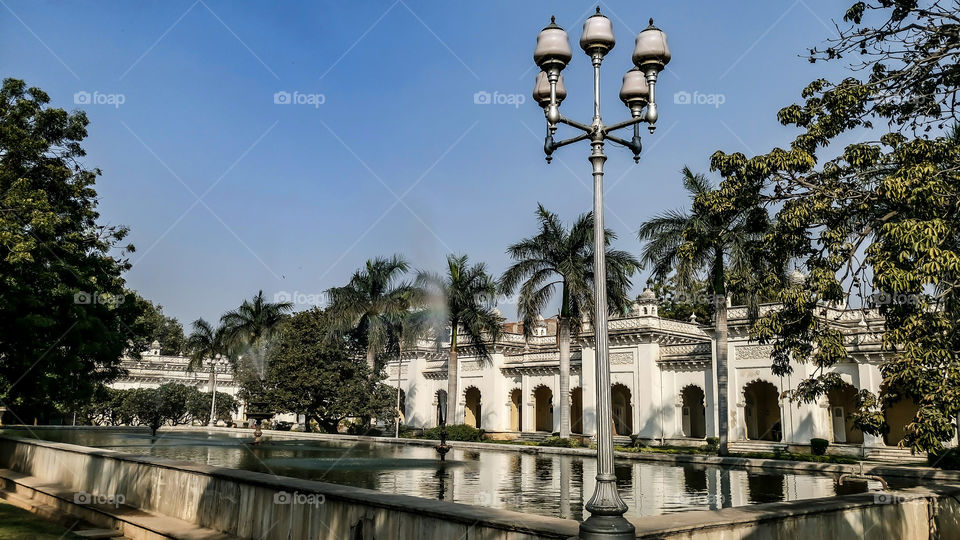 beautyfull chawmohalla palace water fountain historical palace in hyderabad india